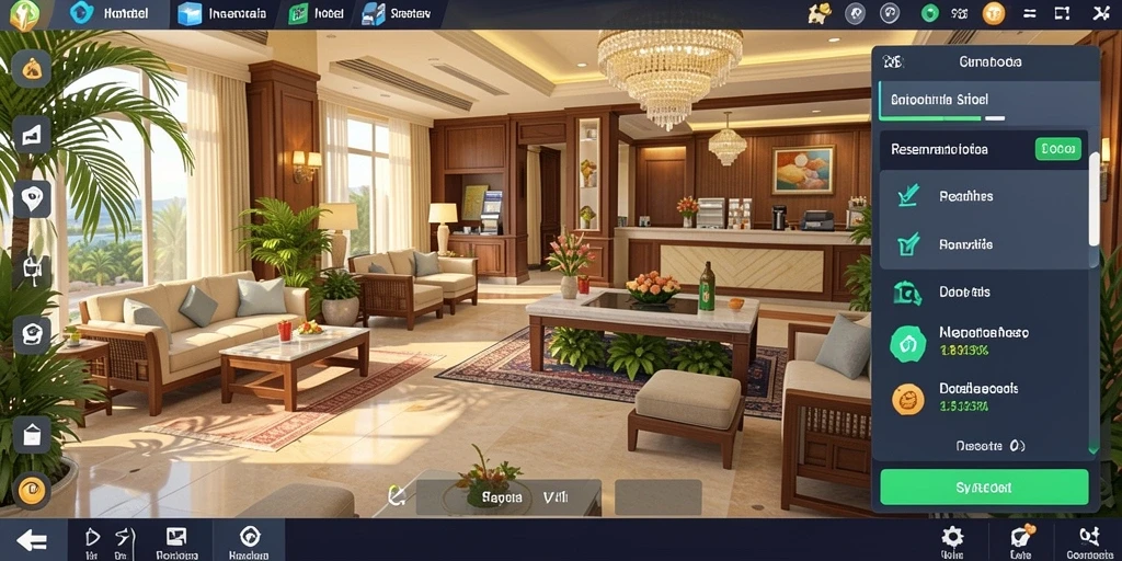 Screenshot dari level menantang dengan banyak rintangan.
