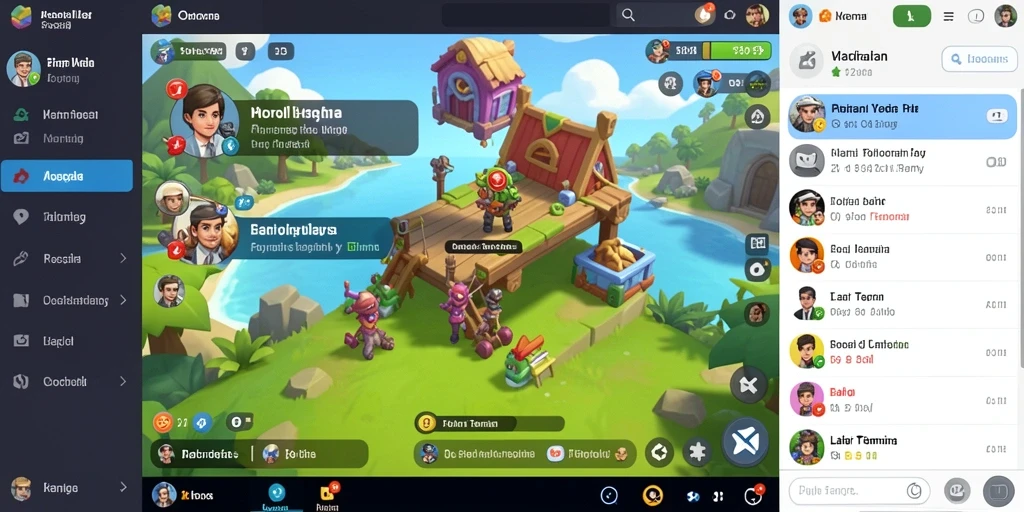 Fitur multiplayer yang memungkinkan interaksi dengan pemain lain.